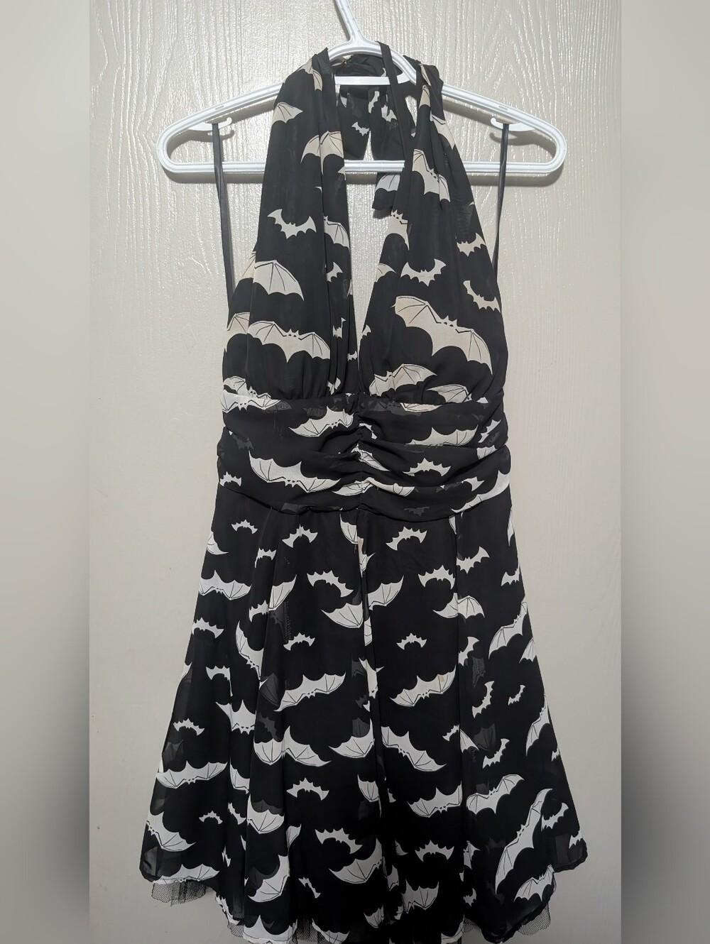 Hell Bunny Bat Print Halter Dress